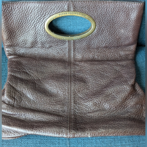 Charles David Brown Leather Foldover Clutch - Picture 2 of 3